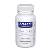 Pure Encapsulations Vitamin D3 & K2 bottle supports bone health and vascular wellness