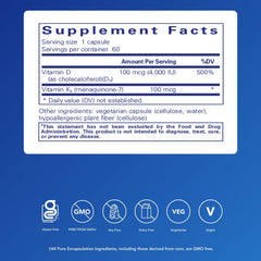 Close-up of Pure Encapsulations capsules for easy daily D3 and K2 intake
