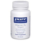 Pure Encapsulations Vitamin D3 Vegan bottle promotes daily bone and immune health support.