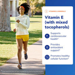 Pure Encapsulations Vitamin E bottle pour illustrating simple daily use.