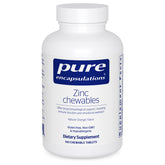 Pure Encapsulations Zinc Chewables orange bottle supports daily immune health.