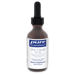 Pure Encapsulations Zinc Liquid bottle ready for easy daily dosing and immune-friendly routines.