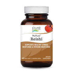Pure Essence Labs MyPure Reishi bottle front for daily immune support and balanced energy