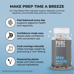 Chia seeds in Pure for Men Stay Ready Fiber blend add fiber and omega-3s.