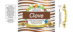 Pure Gold Clove Essential Oil: amber bottle pour enables easy DIY skin care blends.