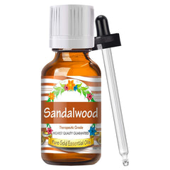 Pure Gold Sandalwood Oil 30ml bottle for diffusion and DIY blends.