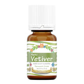 Pure Gold Vetiver Haitian essential oil bottle with dropper for precise application and dosing.