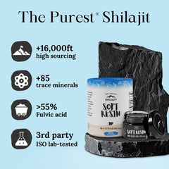 Pure Himalayan Shilajit resin close-up shows textured soft resin