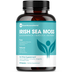 Pure Micronutrients Irish Sea Moss capsules bottle supports steady energy and resilience.