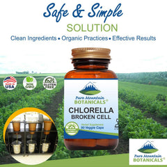 Pure Mountain Botanicals sun-grown organic chlorella for clean daily nutrition.