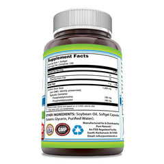 Pure Naturals Lecithin 1200 mg softgel close-up highlighting purity