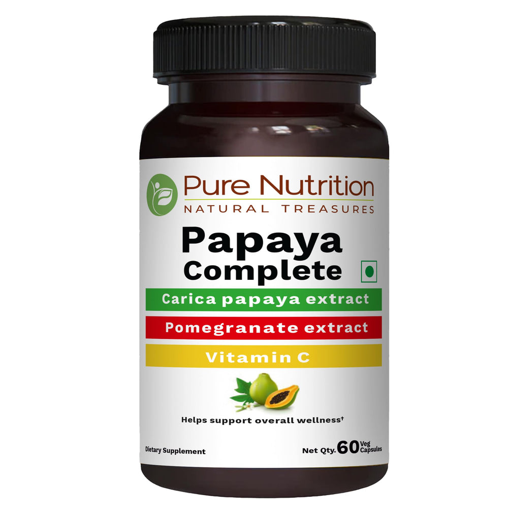 Pure Nutrition Papaya Complete bottle front view for digestive support.