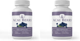 PURE ORIGINAL INGREDIENTS Acai Berry capsules in bottle for convenient daily polyphenol support.