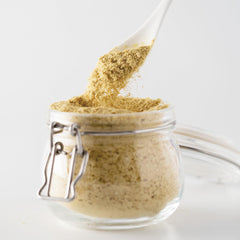 Pure Original Ingredients brewer's yeast label highlights non-GMO vegan status.
