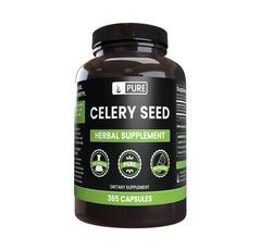Pure Original Ingredients Celery Seed capsules in a bottle for pure daily support.