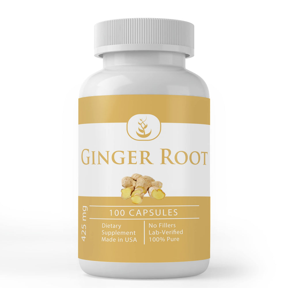 Pure Original Ingredients Ginger Root capsules bottle for daily routine