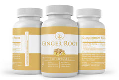 Pure Original Ingredients ginger root capsules pouring into hand