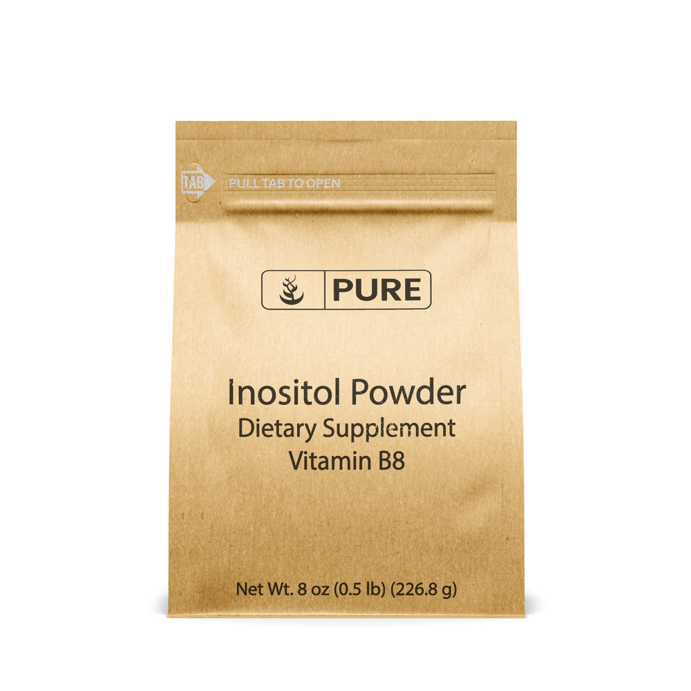 Pure Original Ingredients Inositol powder bottle front, emphasizing pure formula for daily wellness