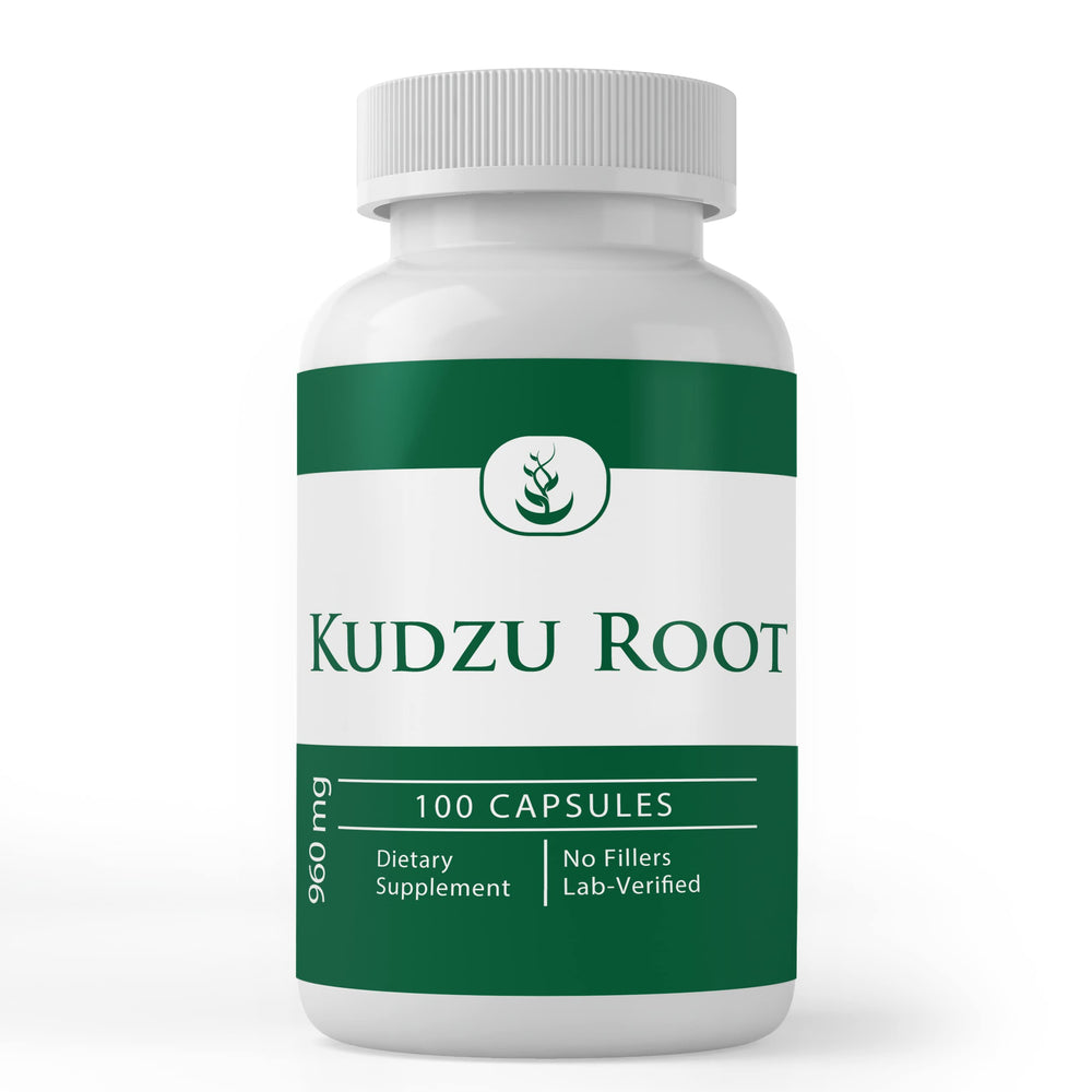 Pure Original Ingredients Kudzu Root capsules on white background highlight a pure, additive-free supplement.