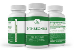 Pure Original Ingredients L-Threonine capsules packaging in the US view signals domestic packaging.