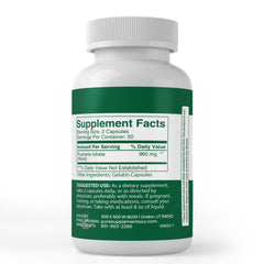 Close-up of label emphasizes single-ingredient purity and no fillers.