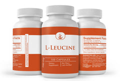 Pure Original Ingredients L-Leucine packaging on a clean surface emphasizes simple ingredients.