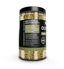 Pure Original Ingredients Olive Leaf bottle closeup highlights pure capsule design for convenience