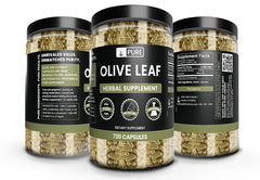 Pure Original Ingredients Olive Leaf capsules pour demonstrates easy portion control