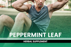 Pure Original Ingredients Peppermint Leaf capsules bottle top showcases compact storage.