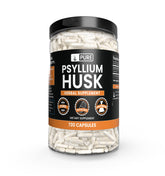 PURE ORIGINAL INGREDIENTS Psyllium Husk bottle shows clean label for purity and easy daily use.