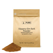 Pure Original Ingredients Slippery Elm Bark Powder pack shot, pure undiluted powder for easy mixing.