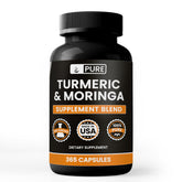 Pure Original Ingredients Turmeric Moringa capsules bottle for convenient daily use