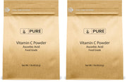 PURE ORIGINAL INGREDIENTS Vitamin C Powder bottle close-up for skin vitality.