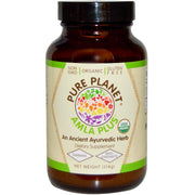 Pure Planet Amla-C Plus Powder bottle with vibrant label supports immune health and absorption.
