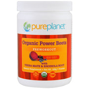 Pure Planet Power Beets Preworkout Berry Burst tub ready to fuel your training.