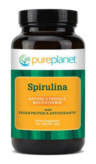 Pure Planet spirulina powder jar for smoothies and bowls, a natural nutrient boost.