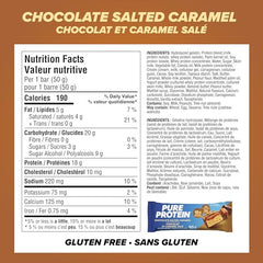 Pure Protein bar on the go with chocolate salted caramel flavor for an energy lift