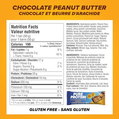 Pure Protein Bars packaging; resealable pouch for on-the-go snacking