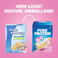 Pure Protein Birthday Cake bar stacked for sharing and travel.