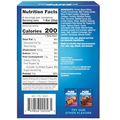 Pure Protein chocolate peanut butter bar pack shot, six-pack for convenient snacking.