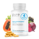 Pure Therapro Rx methylated B Complex bottle cap—premium quality for daily energy support.