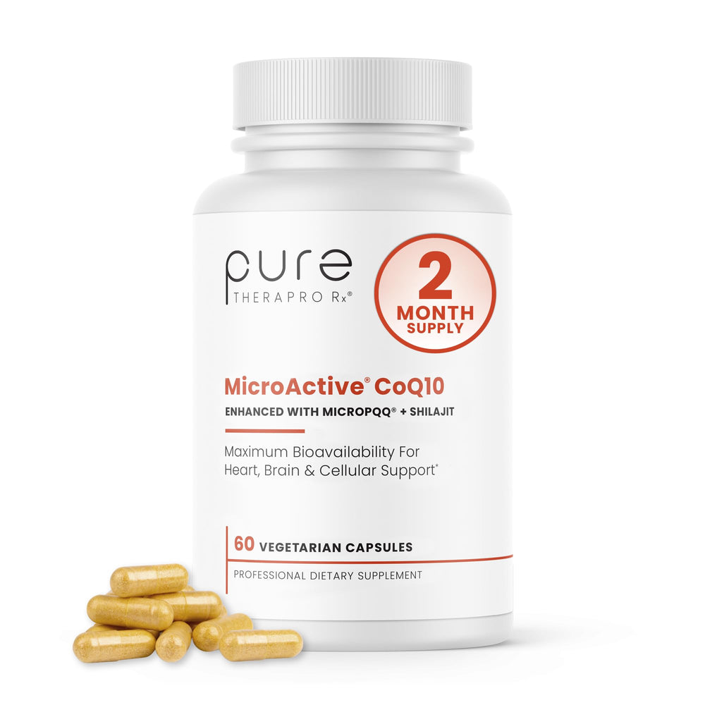 Pure Therapro Rx MicroActive CoQ10 bottle for daily wellness support