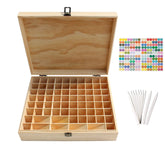 Pure Vie wooden oil box with natural finish keeps oils organized and accessible