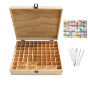 Pure Vie wooden oil box with natural finish keeps oils organized and accessible