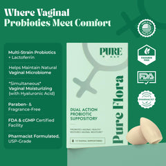 4-strain Lactobacillus blend highlighted for balanced vaginal microbiome support.