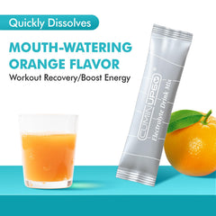 PureBotan hydration packets orange scoop-dispense shown for easy mixing.