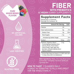 PUREFINITY Fiber Gummies serving idea with glass of water for easy daily use