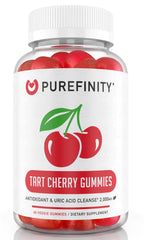 PUREFINITY Tart Cherry Gummies bottle for daily joint support.