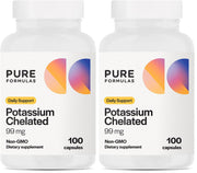 PureFormulas potassium 99 mg capsule closeup for daily muscle and nerve support