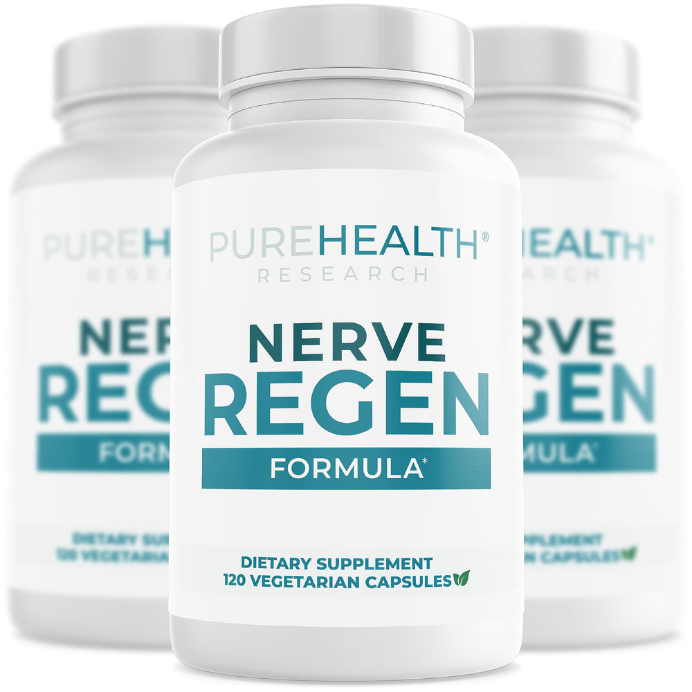 PUREHEALTH Nerve Regen bottle front promotes daily nerve wellness